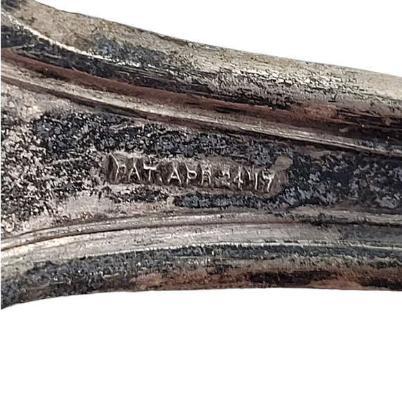 Continental‎ MFG Co NY Silver Serving Ladle and Fork Mother Pearl Handle Set - Picture 9 of 10